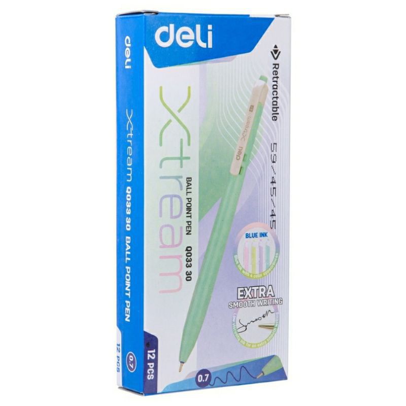 

deli Xtrem bolpoin pulpen warna pastel ketebalan 0.7