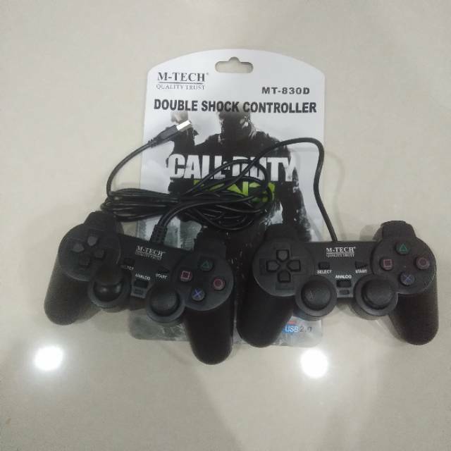 M-Tech Gamepad USB / Joystick Double Hitam