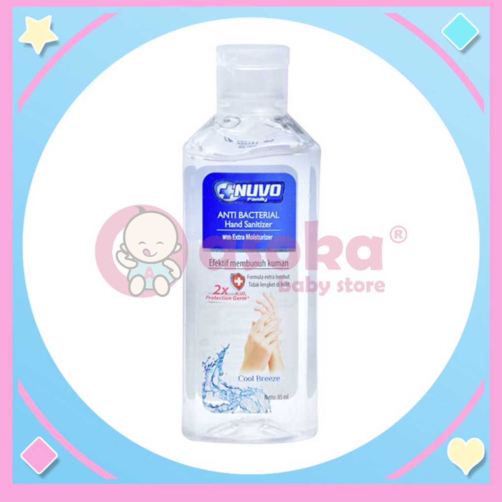 NUVO Hand Sanitizer Biru Cool Breeze Botol 85ML ASOKA