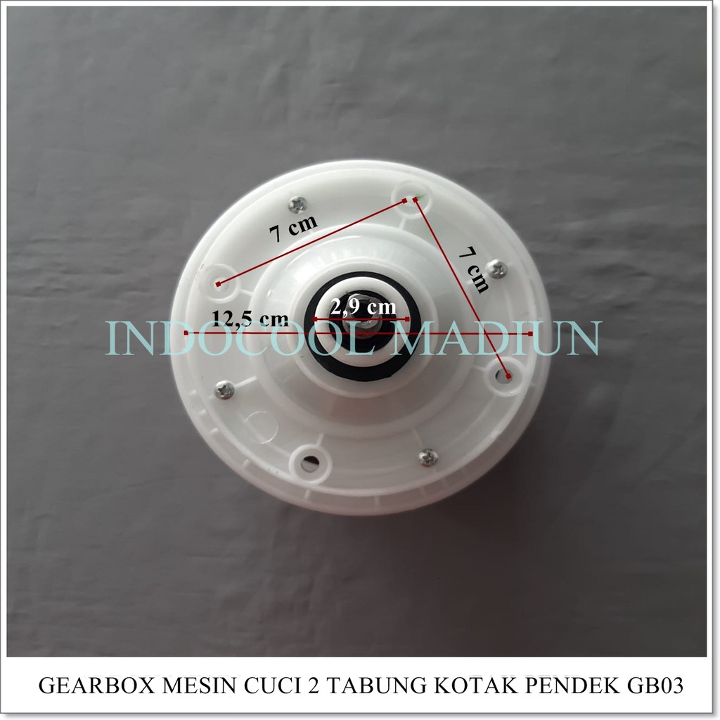 Gearbox Mesin Cuci 2 Tabung As Kotak Pendek GB03