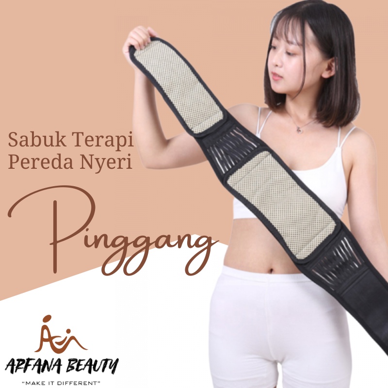 Sabuk Terapi Pinggang Tourmaline New Belt Perawatan Tubuh Mengatasi Nyeri Punggung Pinggang SBR