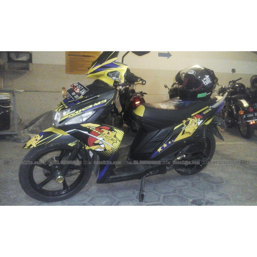 Decal Stiker Motor Mio M3 Mio Z Kuning Pokemon Dekal Sticker