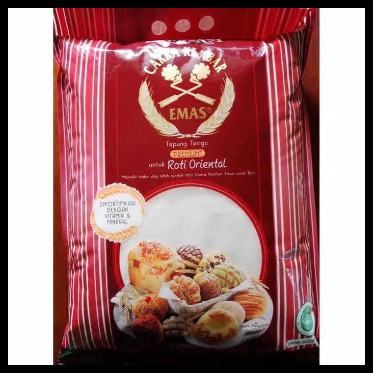 

TERBARUU!! Tepung Terigu Cakra Kembar Emas Bogasari (Roti Oriental) 5 kg TERLARIS