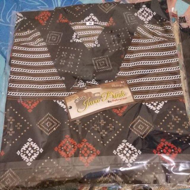 Bswart Batik Hrb026 Kenongo Hem Pendek Padi Pekalongan M L Xl Batik Pria Murah Modern Grosir