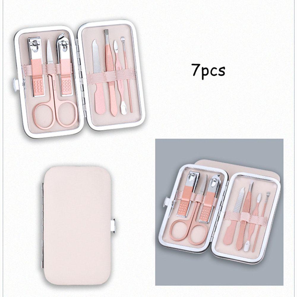 7 / 10 / 12 / 16 / 18pcs Gunting Kuku Portable Bahan Stainless Steel Untuk Travel