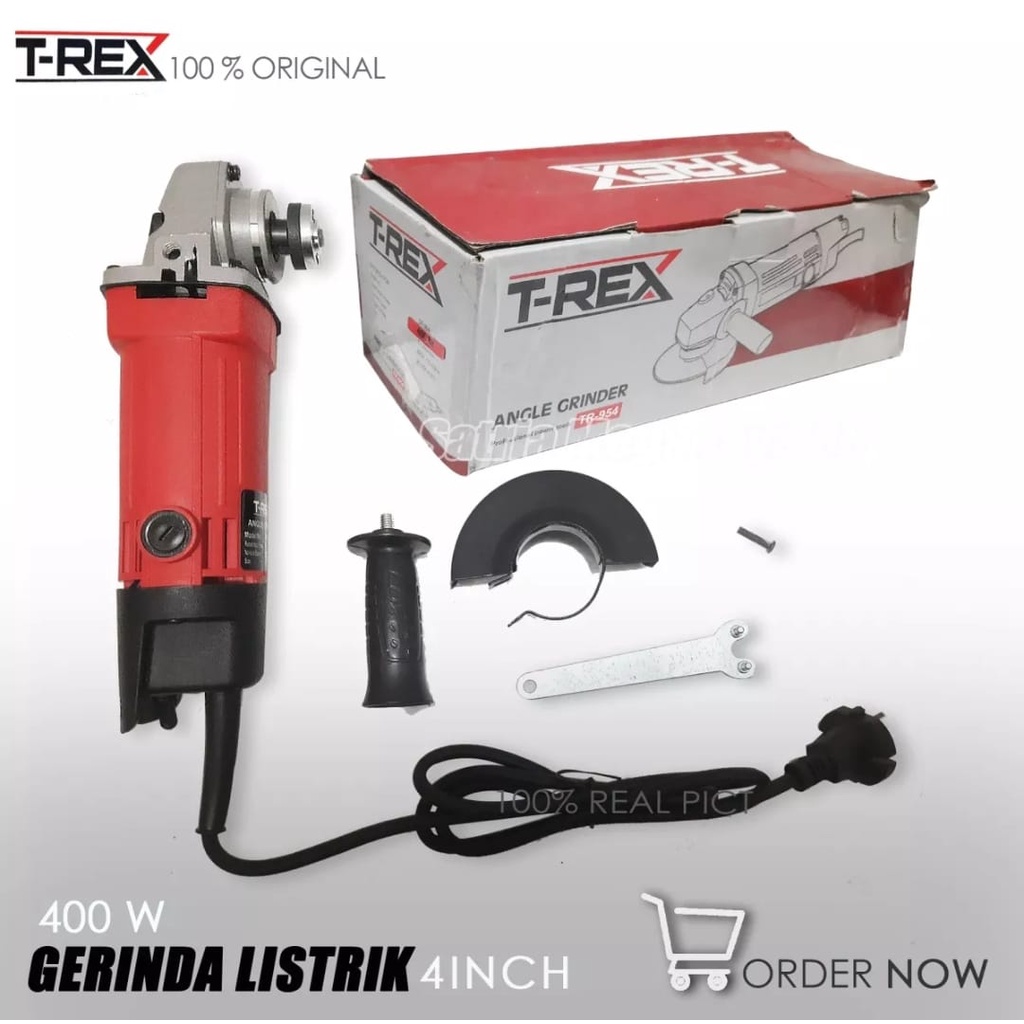 T-REX  Angle Grinder Mesin Grenda Gurinda Gerinda Tangan Poles 4&quot; Free 1 Set Areng - YUKIDO MESIN GERINDA 4&quot;