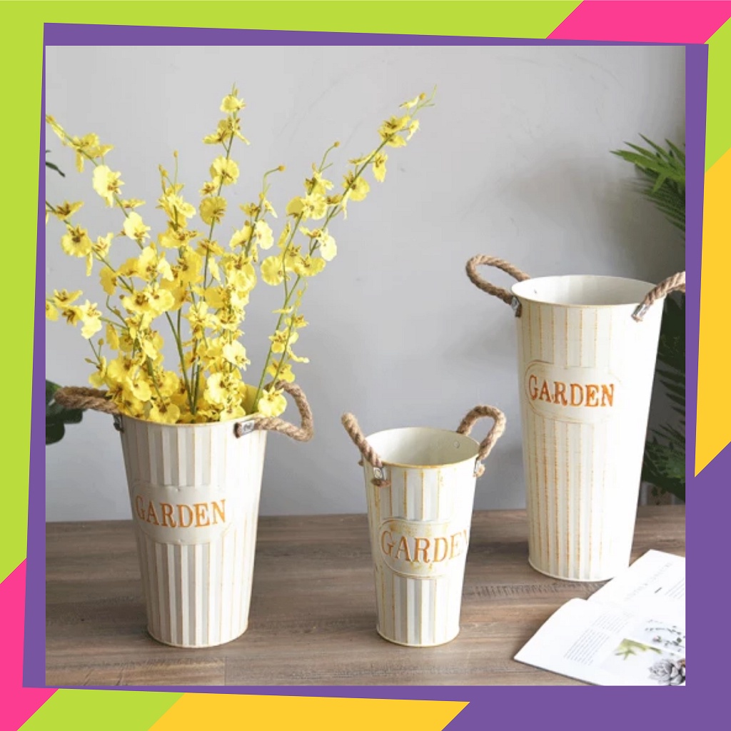 1532NO2 / Vas bunga kaleng Garden tanaman Artificial No.2 / Pot bunga kaleng hias flower gaya Nordic