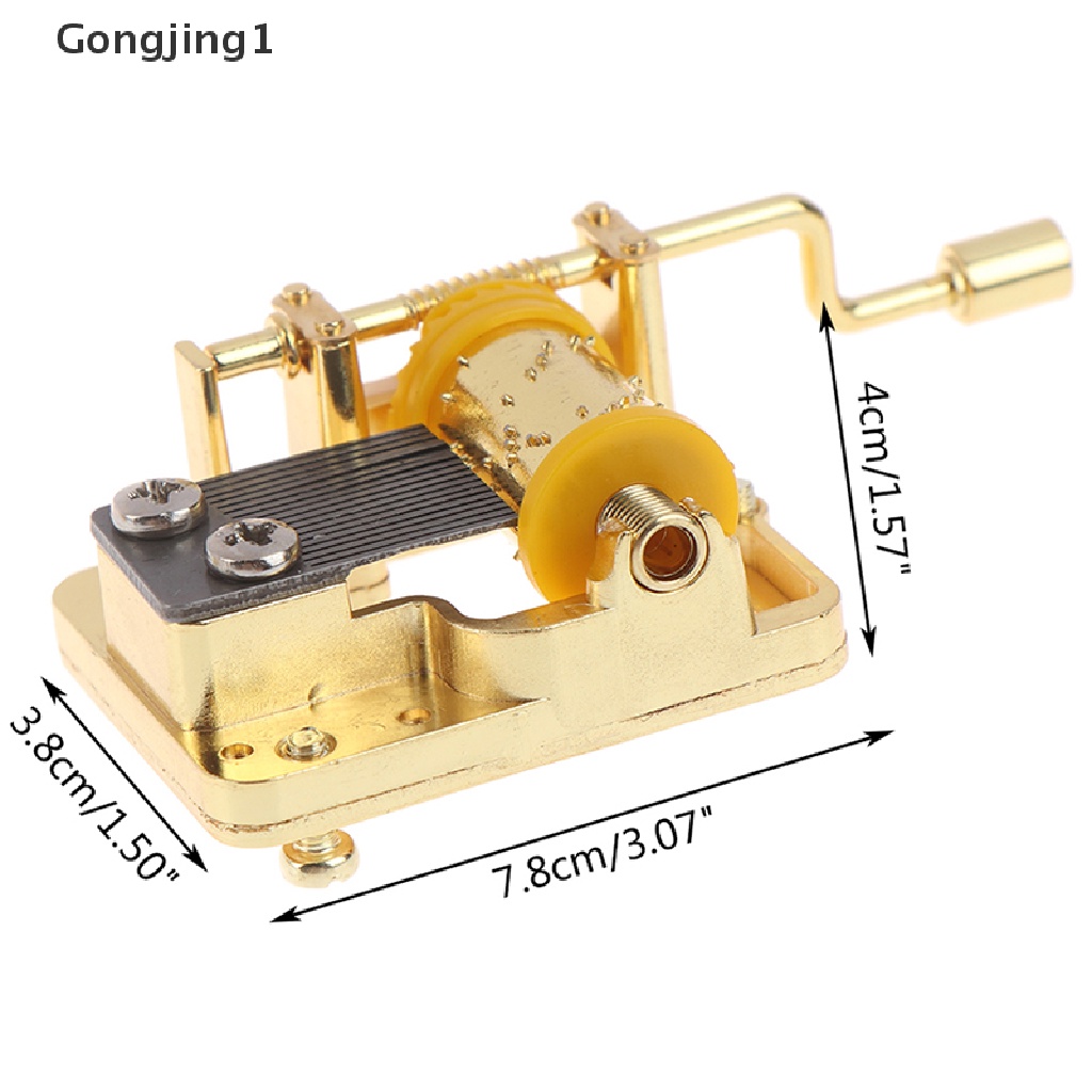 Gongjing1 Kotak Musik Mekanik 18 Nada Dengan Engkol Tangan Untuk Pesta Natal