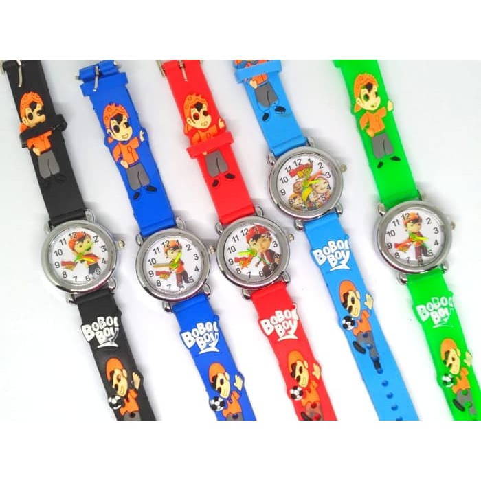 Jual JAM TANGAN ANAK LAKI LAKI ANALOG KARAKTER BOBOIBOY RUBBER MURAH Low Price!