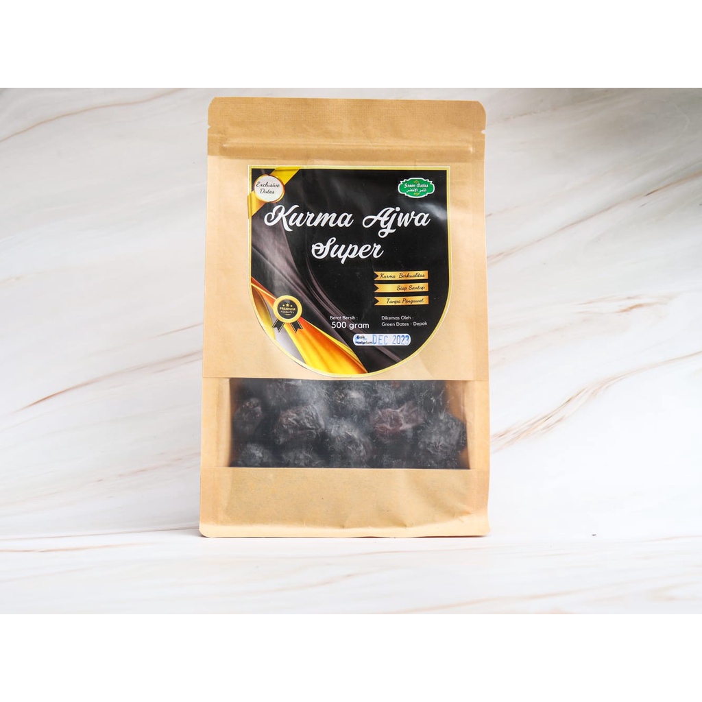 

Kurma Ajwa Super 500gr Kurma AJWA JUMBO XL SUPER / Kurma Nabi Asli Saudi Madinah Premium Oleh Oleh Haji Umroh