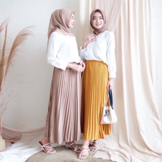 [PROMO] Rok Plisket - Rok Bahan Terbaik Premium PRISKET PLEATED / R.7 - 095-5007