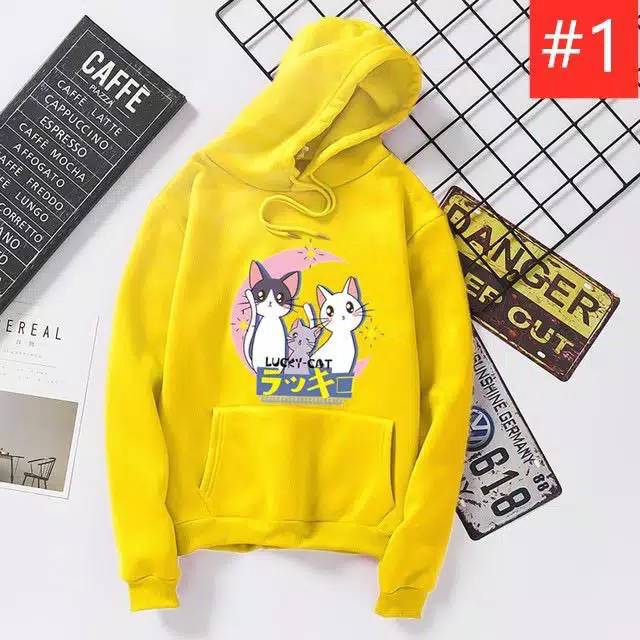 JAYA.Co Sweater Hoodie LUCKY CAT