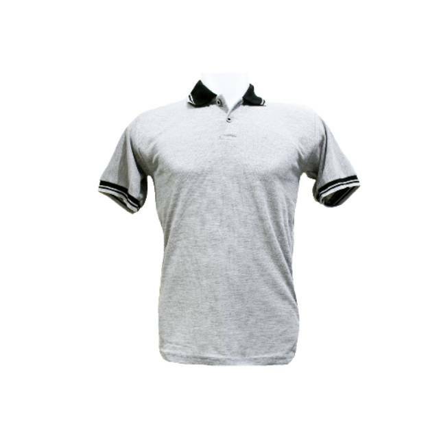 YB POLO SHIRT KAOS KERAH ABU MUDA KOMBINASI BAJU PRIA COWOK KAUS CASUAL POLOS TANGAN LENGAN PENDEK