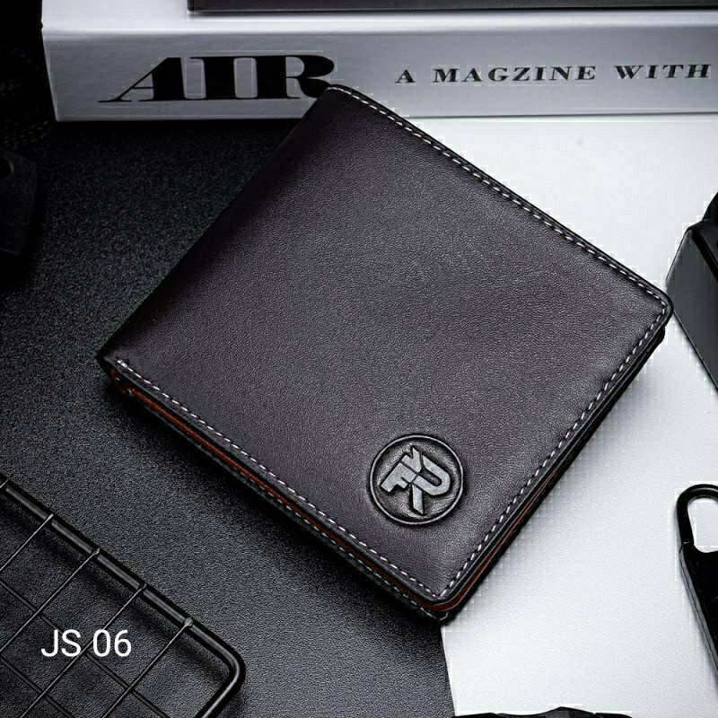 Dompet Pria Bahan Kulit Asli Tekstur Nafa Pori-JS06 Brown