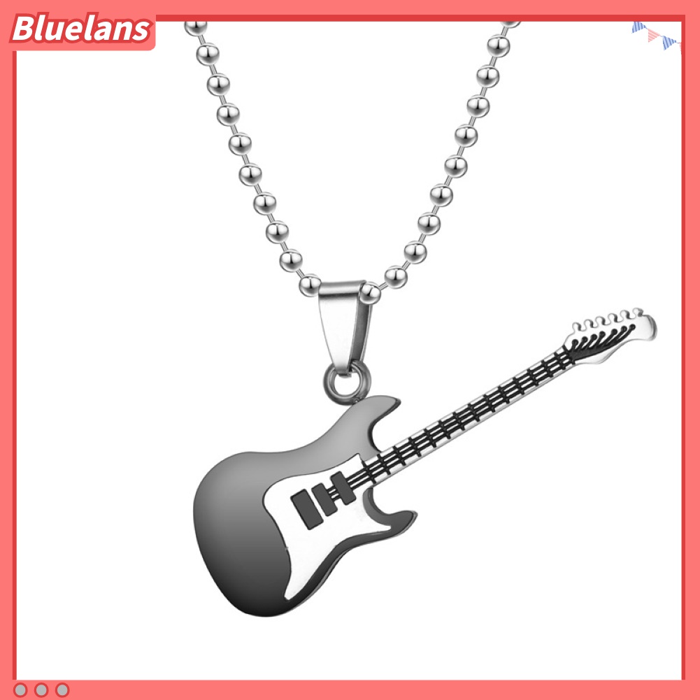 Kalung Rantai Panjang Liontin Gitar Gaya Hip Hop Untuk Pria Dan Wanita