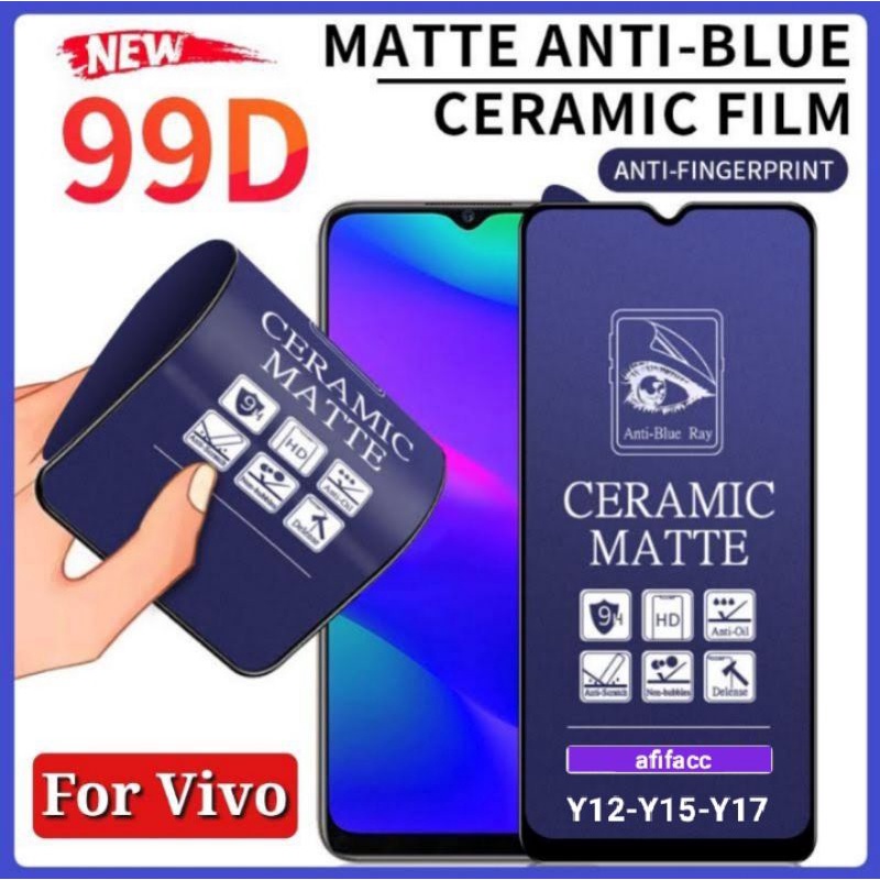 TEMPERD GLASS TG CERAMIC BLUE VIVO Y12-Y15-Y17 ANTI RADIASI