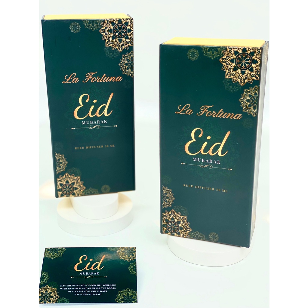 EID MUBARAK EDITION HAMPERS LEBARAN - LA FORTUNA REED DIFFUSER 50ml HAMPERS | HAMPERS LEBARAN | BINGKISAN LEBARAN | PEWANGI PENGHARUM RUANGAN | AROMATHERAPY