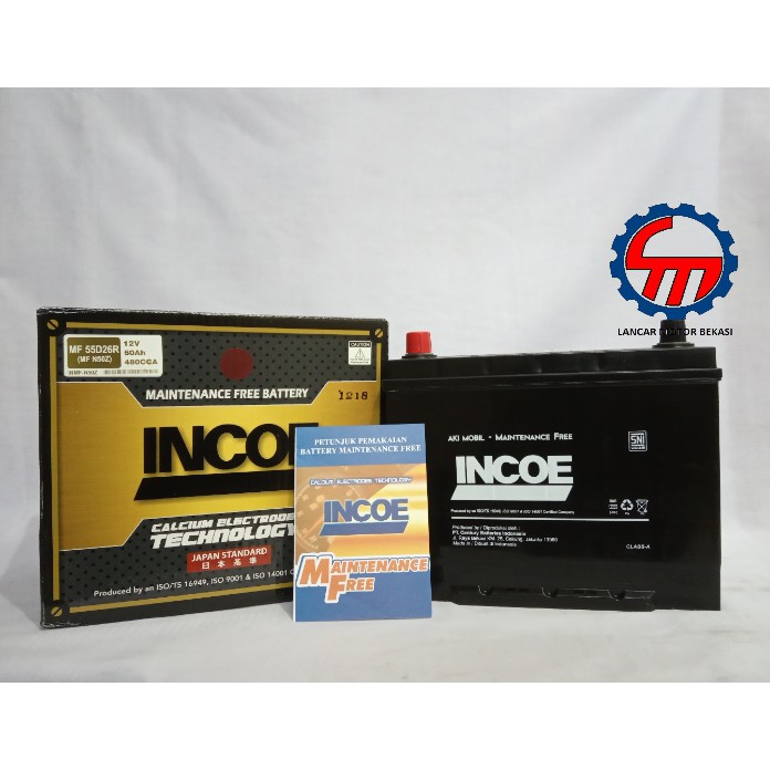 Aki accu Kering Incoe Astra MF N50Z 12v 60Ah Hino Dutro Kijang Grand Dyna New Colt Diesel Truk Fuso