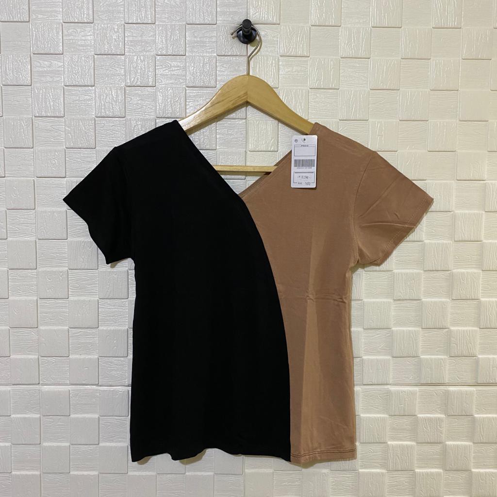 atasan kombinasi wanita terbaru/kaos wanita/pakaian wanita/atasan murah/kaos murah/atasan/kaos/shabhira16-HITAM MOCCA