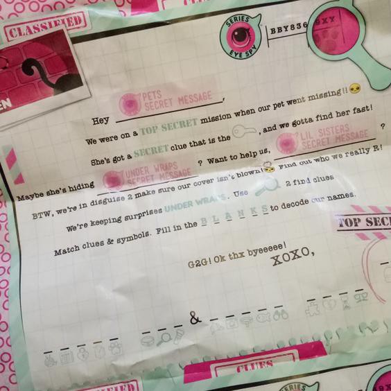 lol surprise eye spy secret message