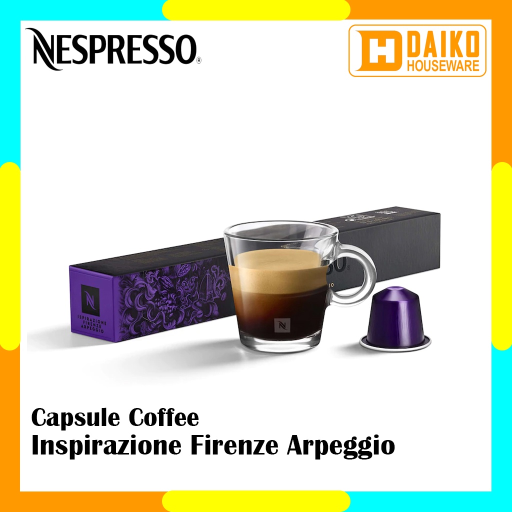 Capsule Nespresso Ispirazione Firenze Arpeggio Original Nestle 1 Pack - Coffee Ispirazione Italiana Kopi Kapsul Expired Panjang