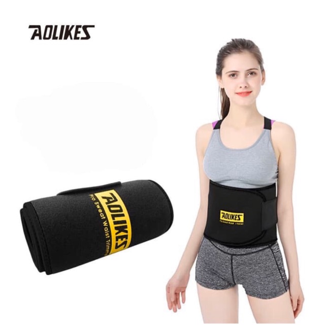 7980 AOLIKES WAIST BACK SUPPORT SLIMMING BELT MEMBAKAR LEMAK PERUT