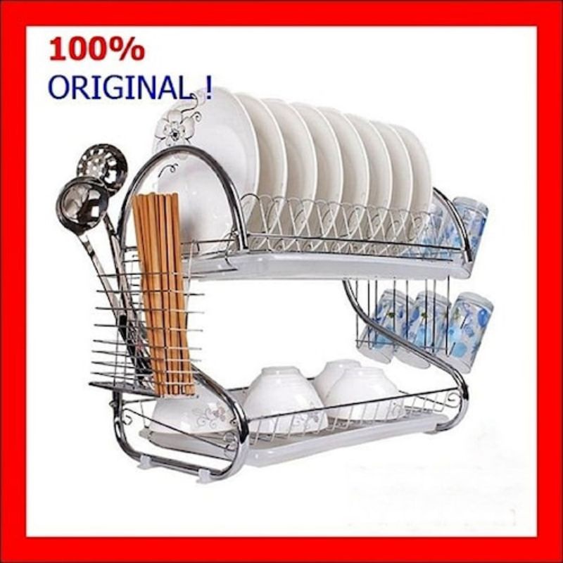 Rak Piring Stainless 2susun