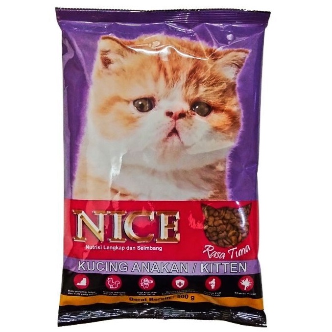 Nice Kitten Tuna  500gr Makanan Anak Kucing Dry Food Kucing kemasan plastik