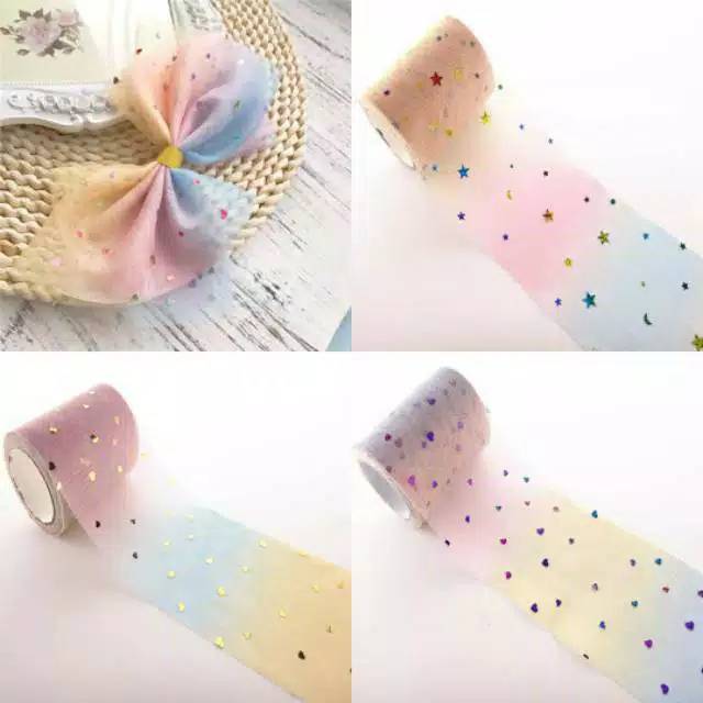 Kain tile rainbow sequin UK 7,5 cm
