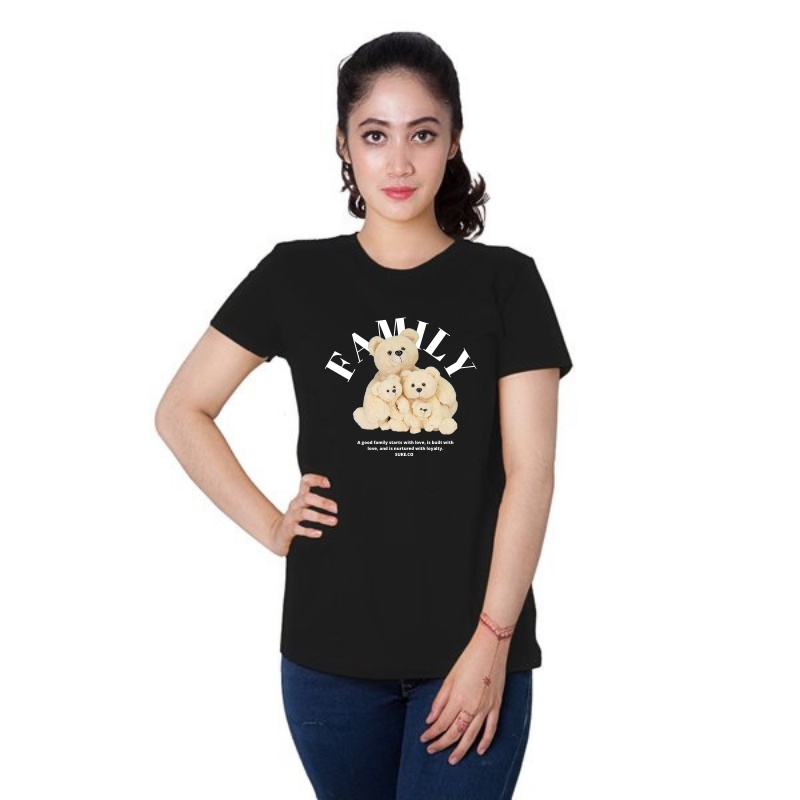 Baju Kaos Distro Pria Suke Tedy Bear Black - Kaos Distro Pria - Kaos Wanita Murah