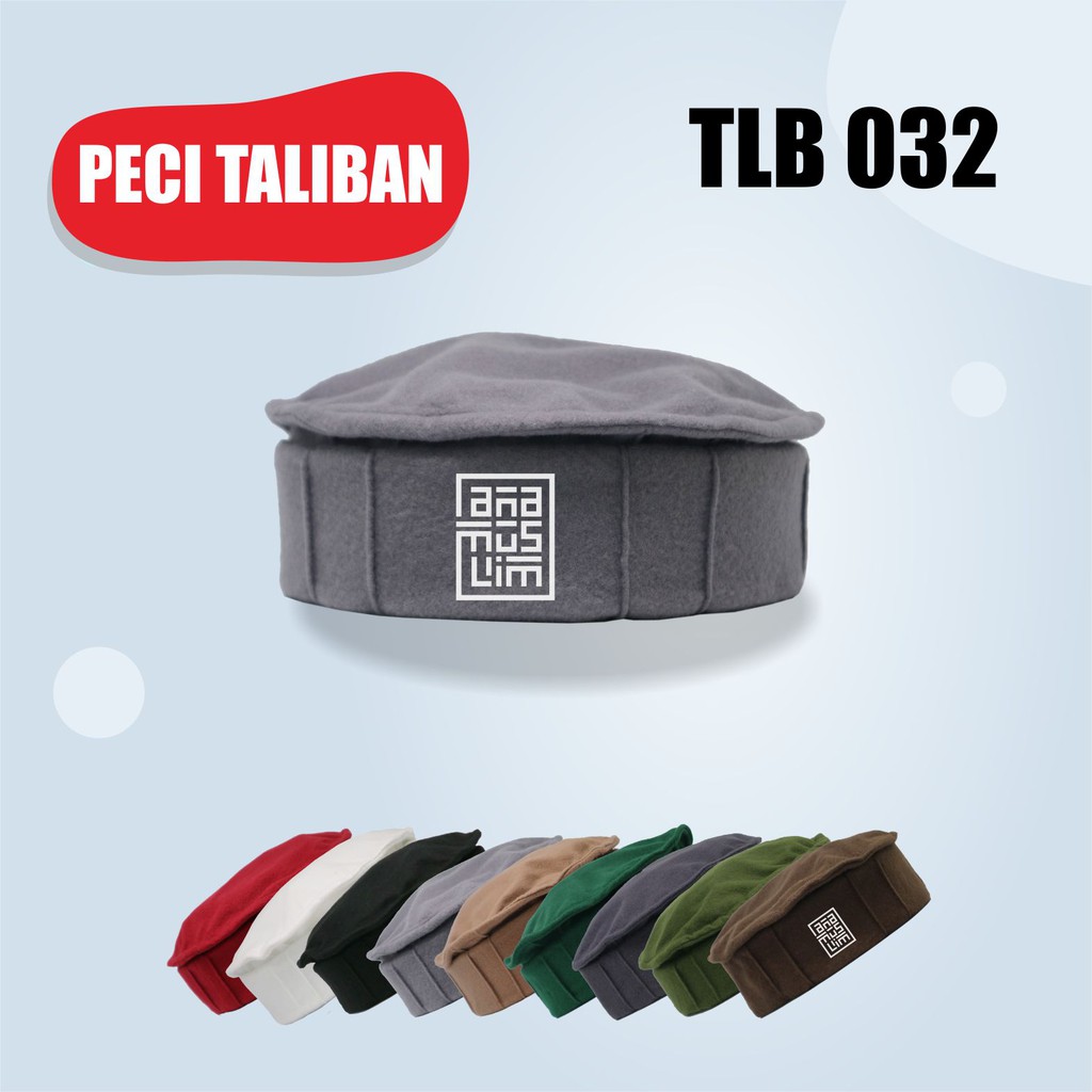 Topi Peci Kopiah Polos Pria Dewasa  Laki Laki Peci Pakol Taliban  Muslim Kotak Topi Muslim Rosalhat 