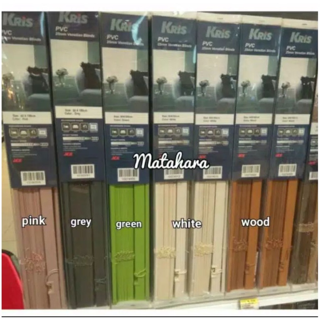 kerai tirai venetian blind pvc 60x180 krisbow