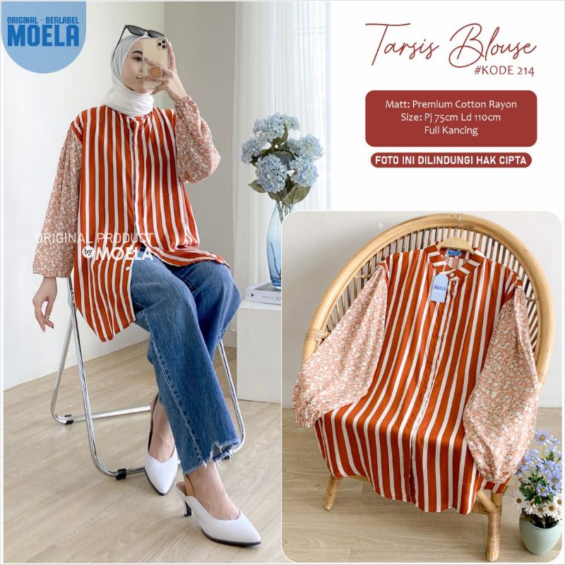 TARSIS BLOUSE LD 110cm // ATASAN WANITA ORIGINAL BERLABEL // BY MOELA-214