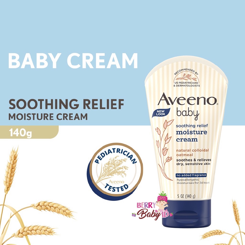 Aveeno Baby Soothing Relief Moisture Cream Krim Pelembab Kulit Bayi Berry Mart