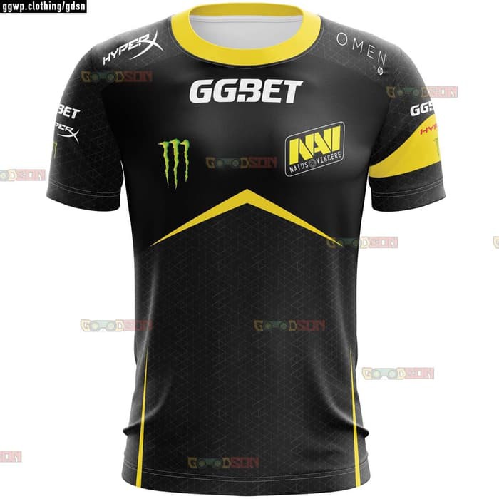 JERSEY KAOS BAJU TEAM GAMING DOTA2 CSGO ML AOV NATUS VINCERE NAVI 2018 BLACK