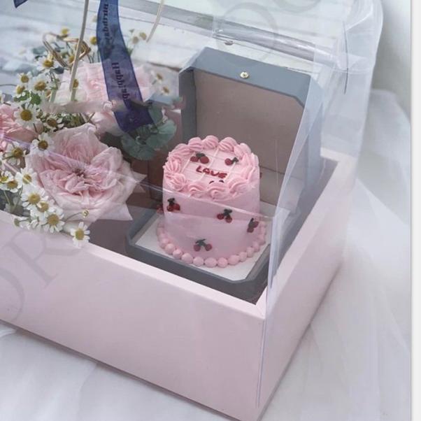 

❇ Transparent Portable Flower Box - Kotak Bunga - Kue ♛
