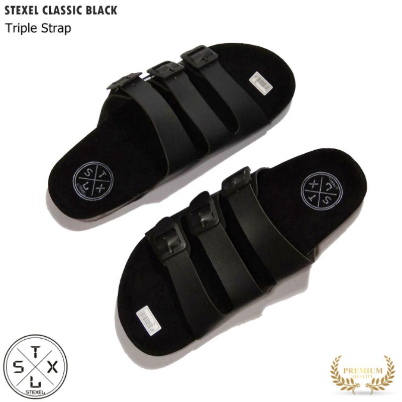 LUBRENE Sendal Pria Casual kekinian Sandal Slop Selop Slip On Slide Santai Kulit Cowok Cewek Laki La