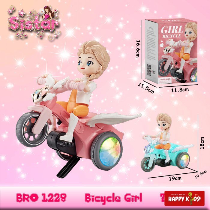 PROMO BICYCLE GIRL BONEKA PRINCESS ELSA FROZEN SEPEDA DANSA MAINAN ANAK PEREMPUAN SISTAR BRO1228
