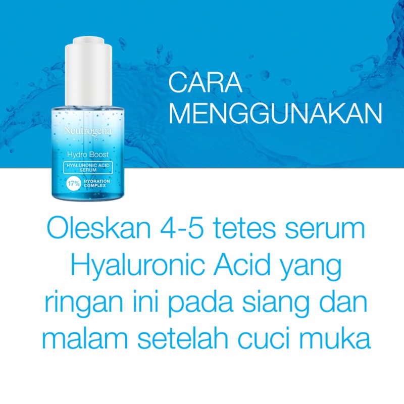 Serum Wajah NEUTROGENA Hydro Boost Hyaluronic Acid Serum 30 ml BPOM - Hydrating Serum dg Prebiotik Netrogena