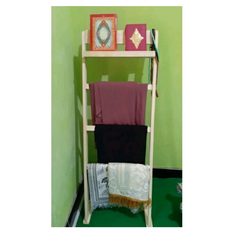 Ladder Hanger/ Rak sajadah / Rak mukenah dan Alquraan