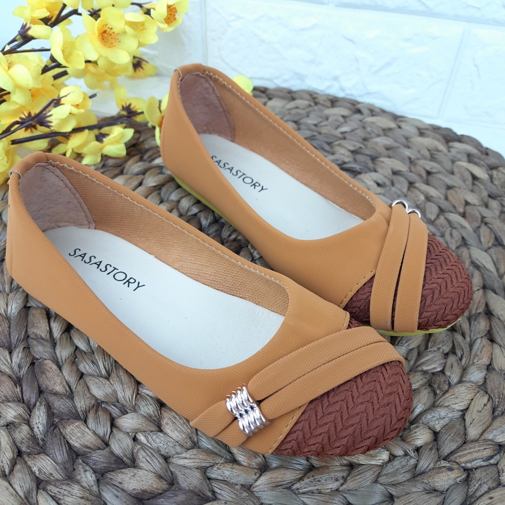 [TAMAN SEPATUKU] SEPATU TRENDY MURAH FLATSHOES PESTA ANAK PEREMPUAN GARIS SAMPING 3 4 5 6 7 8 TAHUN HAX13