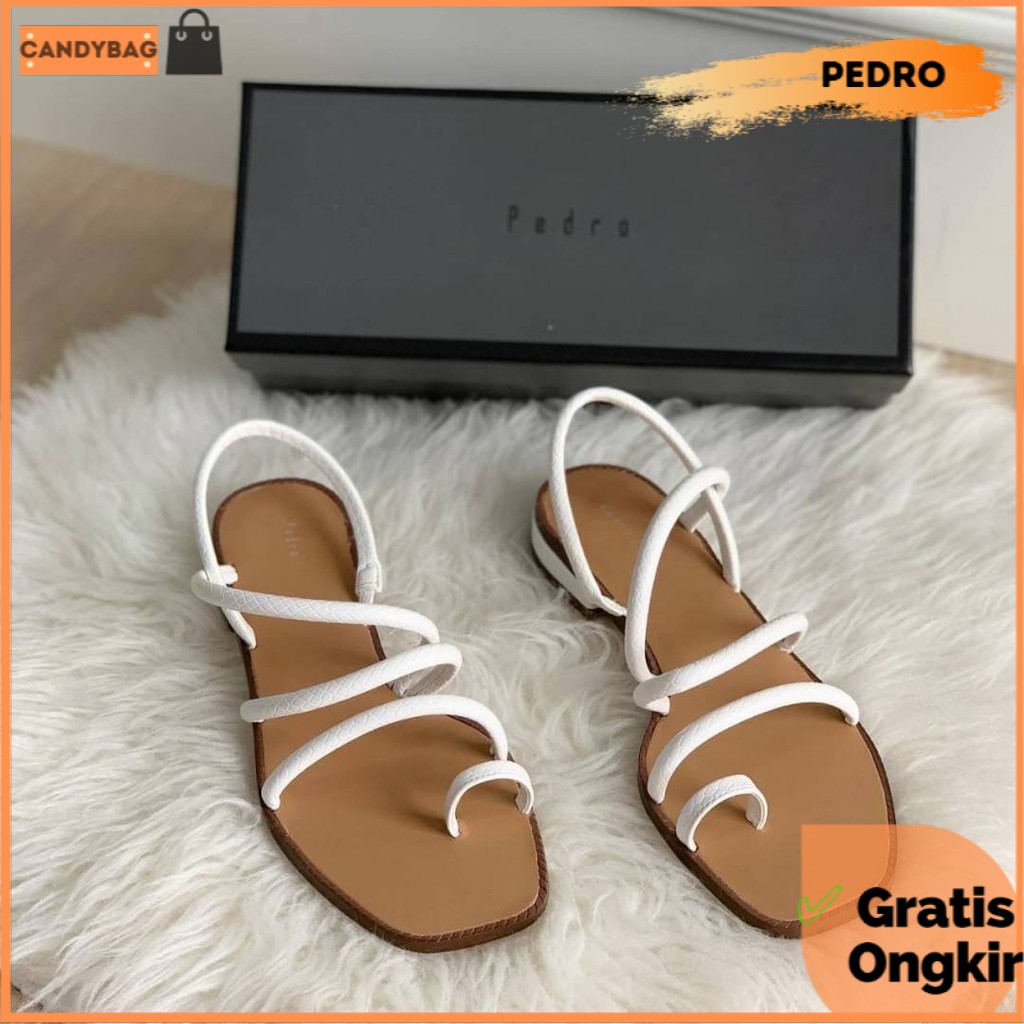 PS70022 SANDAL WANITA IMPORT SANDAL PEDRO SEPATU FLAT WANITA