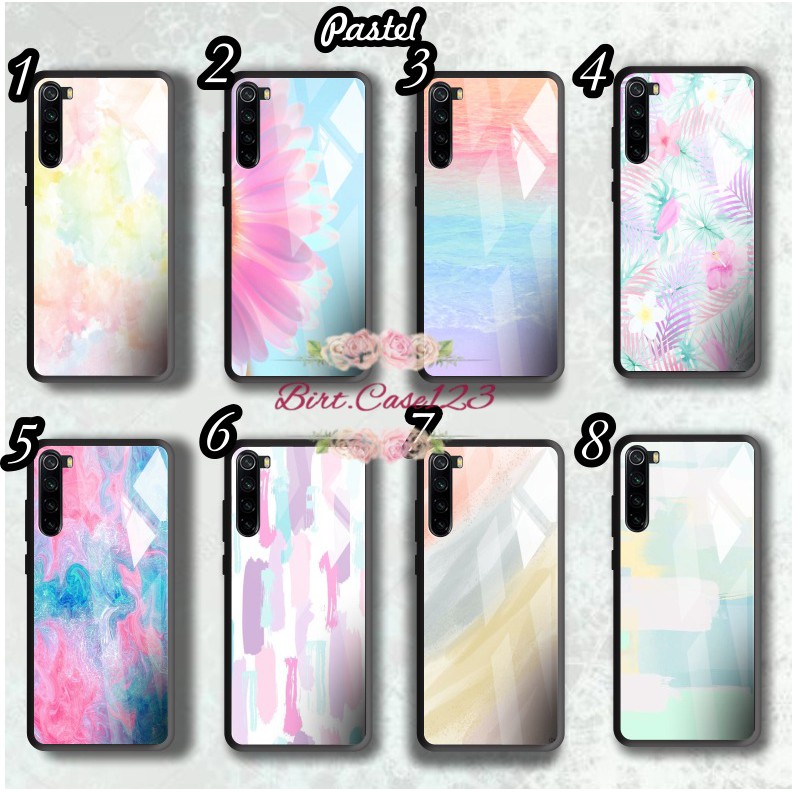 back case glass PASTEL Vivo Y91 Y17 Y12 Y15 Y93 Y95 Y81 Y83 Y71 Y53 Y20 Y30 Y50 V17 Y11 Y12i BC4941