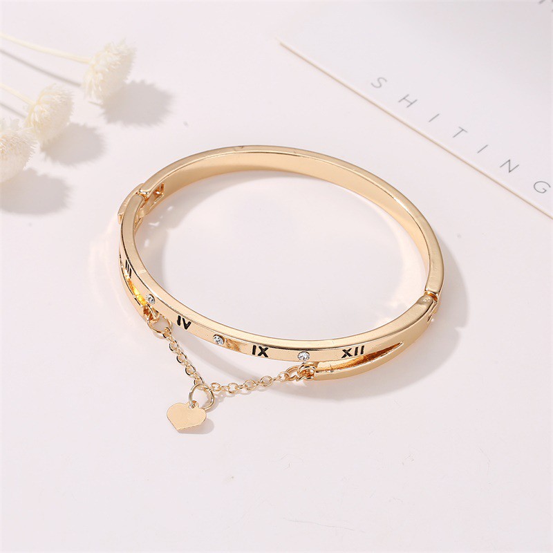 Gelang Wanita Aksesoris Fashion Titanium Motif Love Untuk Wanita Import-4