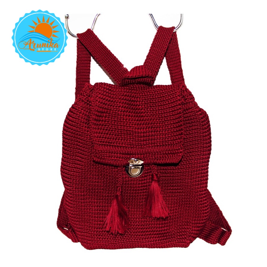 ARUNIKA - Tas Ransel Rajut Handmade Backpack Rajut