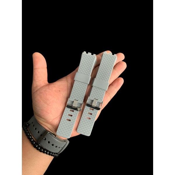 Strap Tali Jam Tangan Karet Rubber Skymax Abu abu 1801G