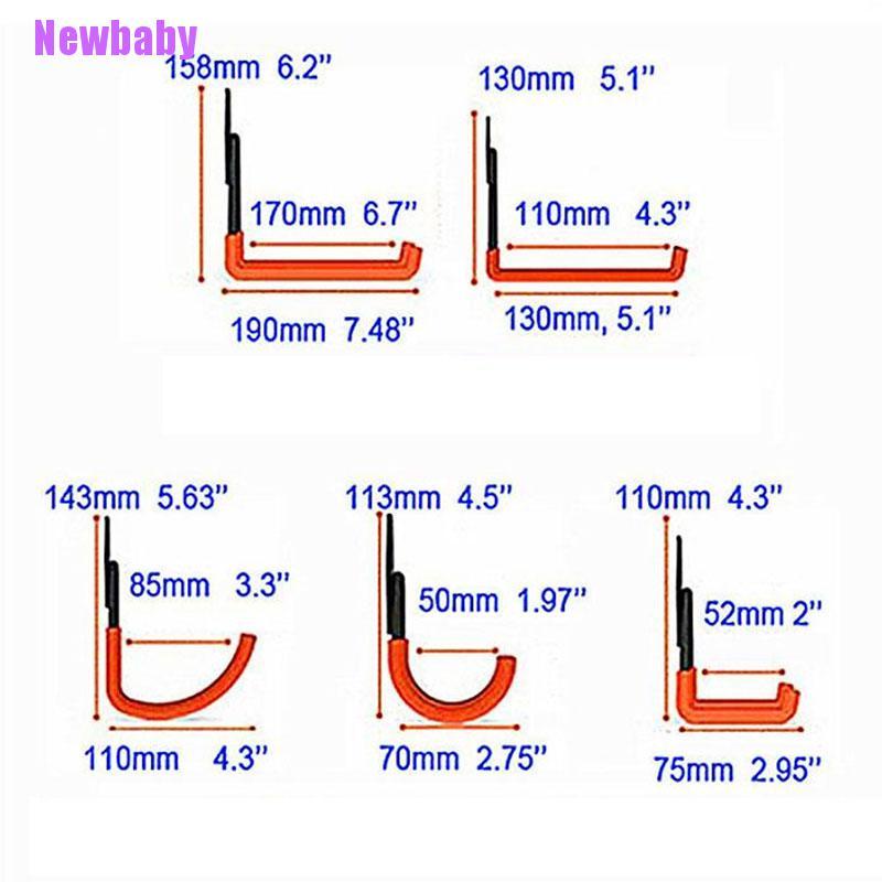 (Newbaby) Kait Gantung Bentuk U Heavy Duty Untuk Garasi