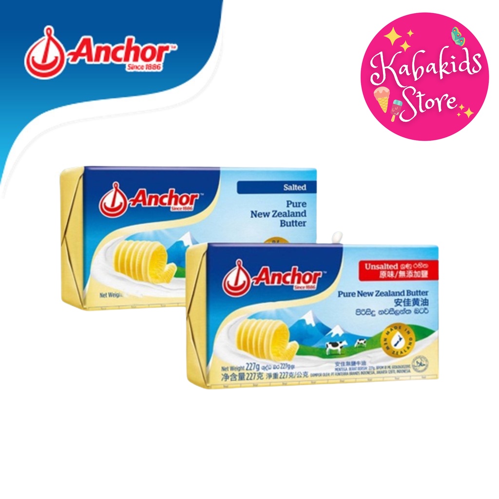 Anchor Butter Salted Unsalted Butter 227 Gram Mentega MPASI Bayi - Kabakids Store