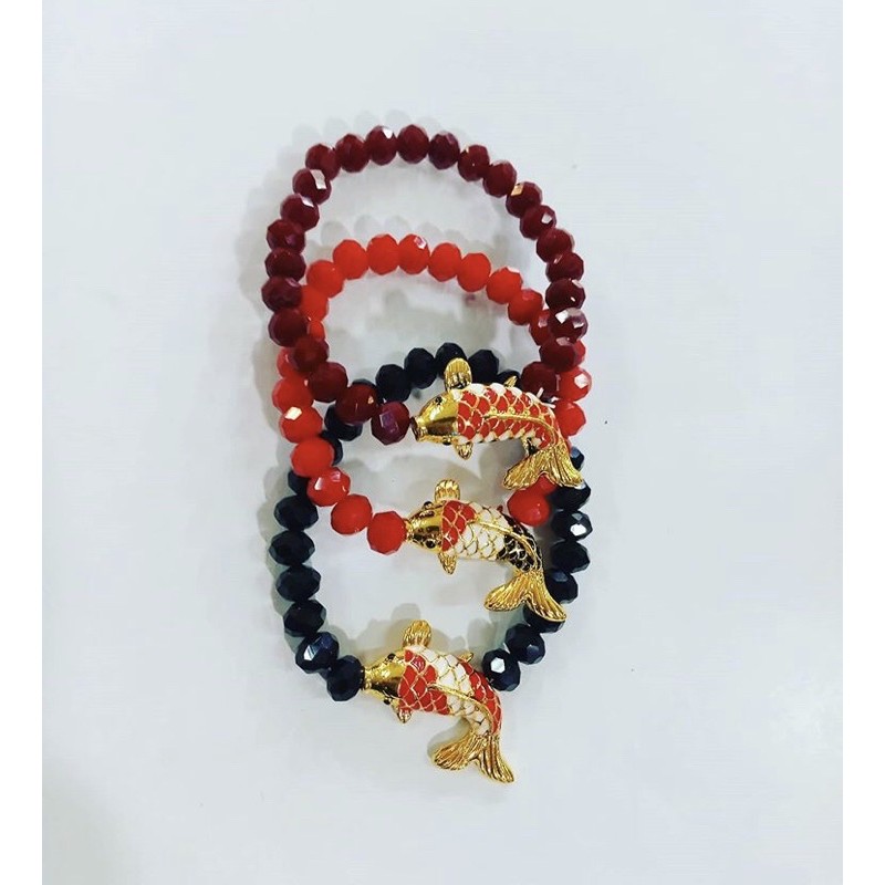 gelang tangan wanita //perhiasan //gelang ikan koi//gelang kristal//gelang