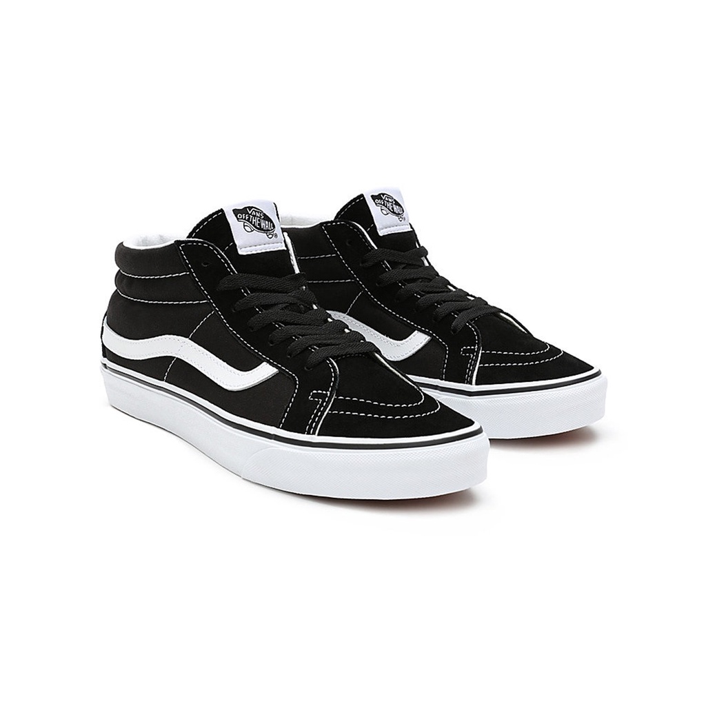 SEPATU VANS OFF THE WALL | SK8 MID BLACK WHITE